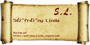 Sáfrány Linda névjegykártya